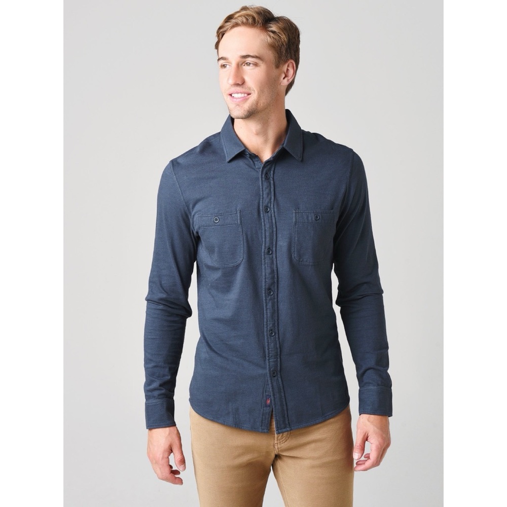Faherty Knit Seasons Shirt Long Sleeve Button Down Soft Cotton Sz XXL
